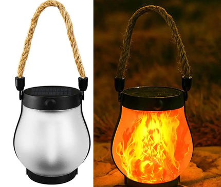 Lanterne Solaire Suspendue Effet Flamme – Ambiance Terrasse