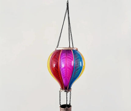 Lanterne Solaire Montgolfière LED – Déco Terrasse d'Été