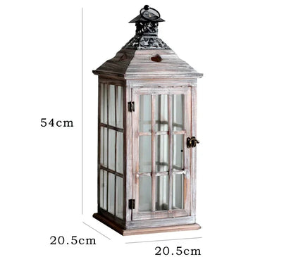 Lanterne Bougie Bois Style Rétro – Décoration Salon Chaleureux