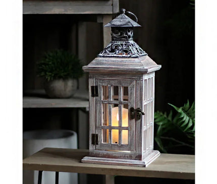 Lanterne Bougie Bois Style Rétro – Décoration Salon Chaleureux