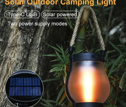 Lanterne Solaire Suspendue Effet Flamme – Ambiance Terrasse