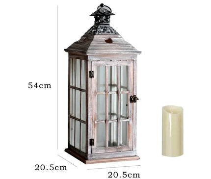 Lanterne Bougie Bois Style Rétro – Décoration Salon Chaleureux