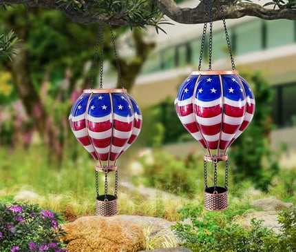 Lanterne Solaire Montgolfière LED – Déco Terrasse d'Été
