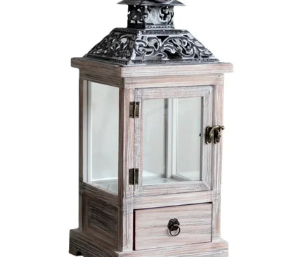 Lanterne Bougie Bois Style Rétro – Décoration Salon Chaleureux