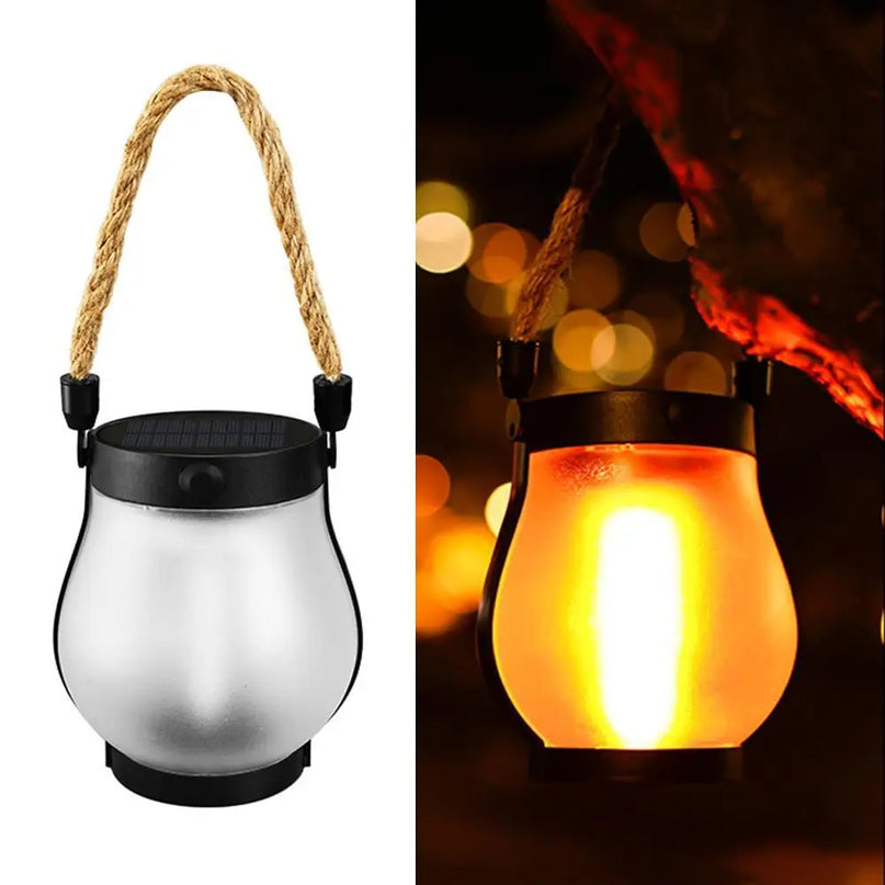 Lanterne Solaire Suspendue Effet Flamme – Ambiance Terrasse
