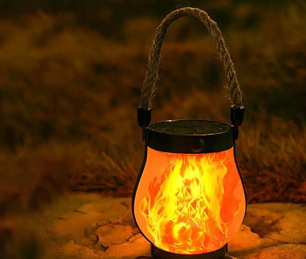 Lanterne Solaire Suspendue Effet Flamme – Ambiance Terrasse