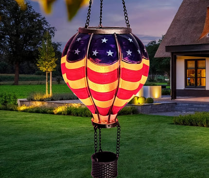 Lanterne Solaire Montgolfière LED – Déco Terrasse d'Été